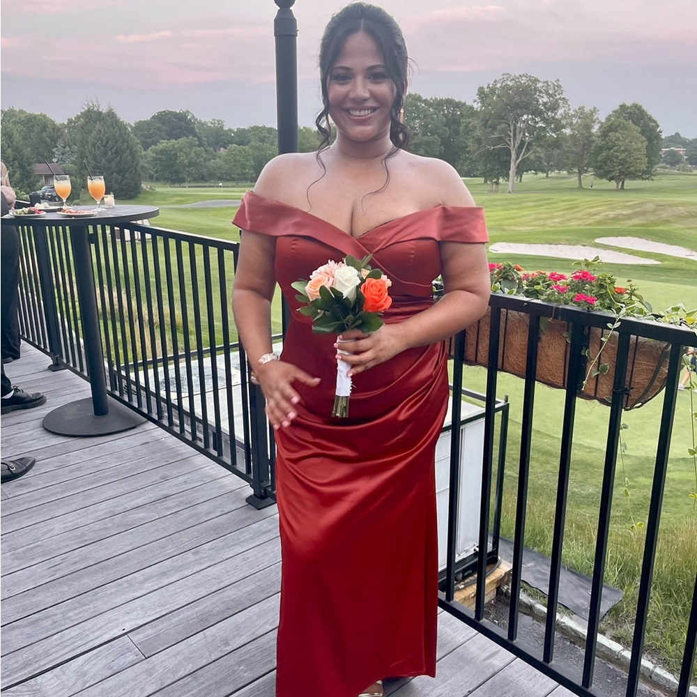 David’s bridal Galina signature bridesmaids mermaid dress